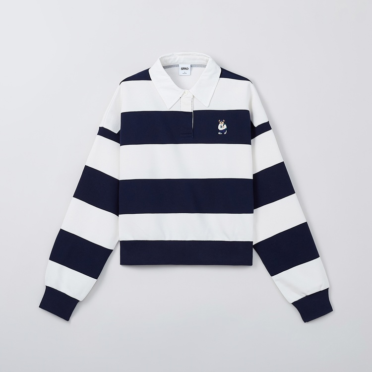 Áo Spao Rugby Woody White Navy [ SPMNF49G50-01 ]