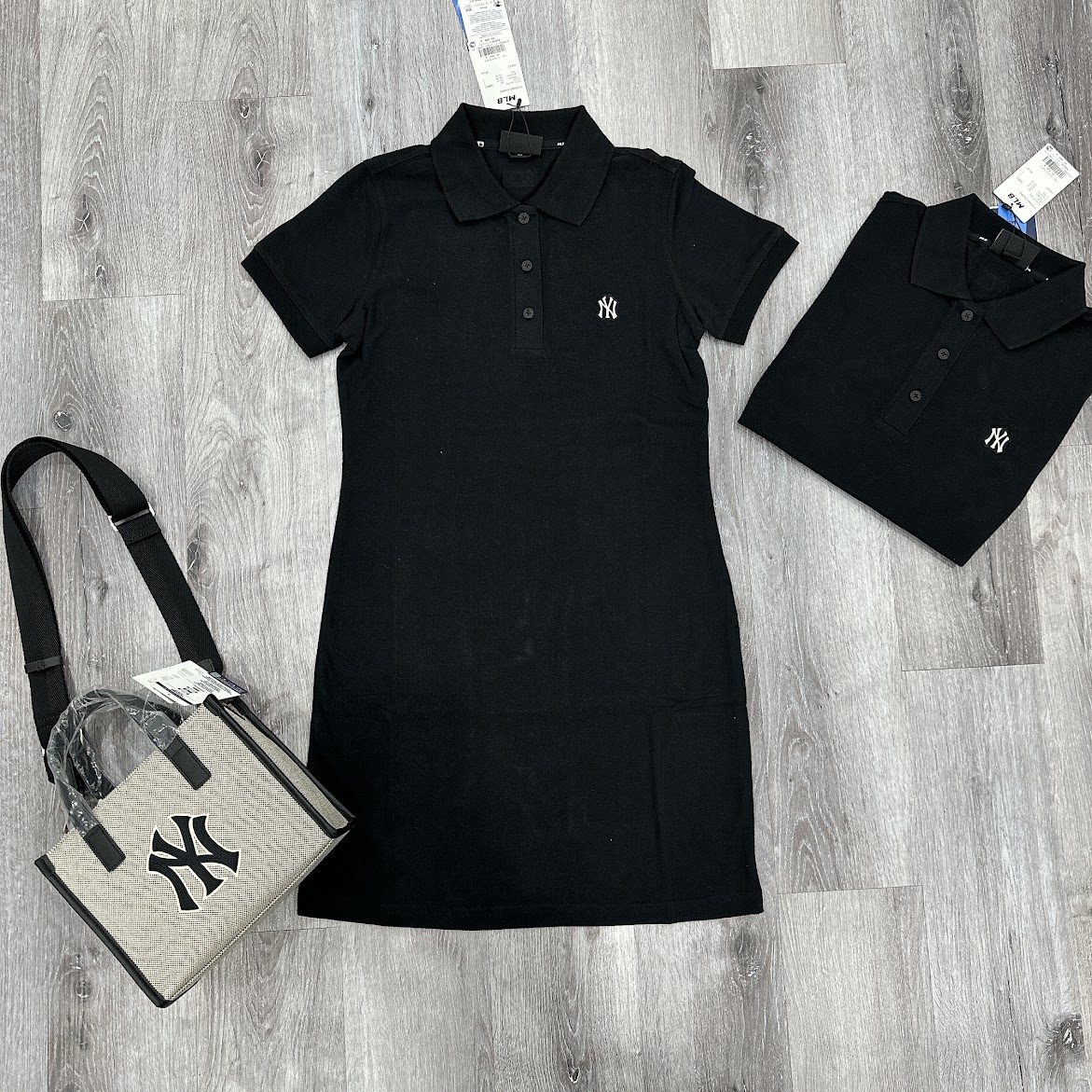 Váy Polo MLB Pique Dress New York Yankees Màu Đen [ 3FOP00623-50BKS ]