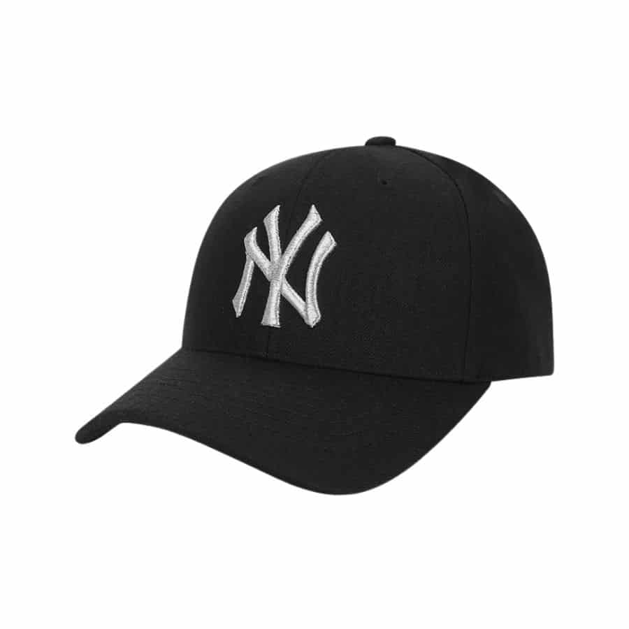 Mũ MLB Metal Logo Structured New York Yankees Black White [32CPIG111-50M]