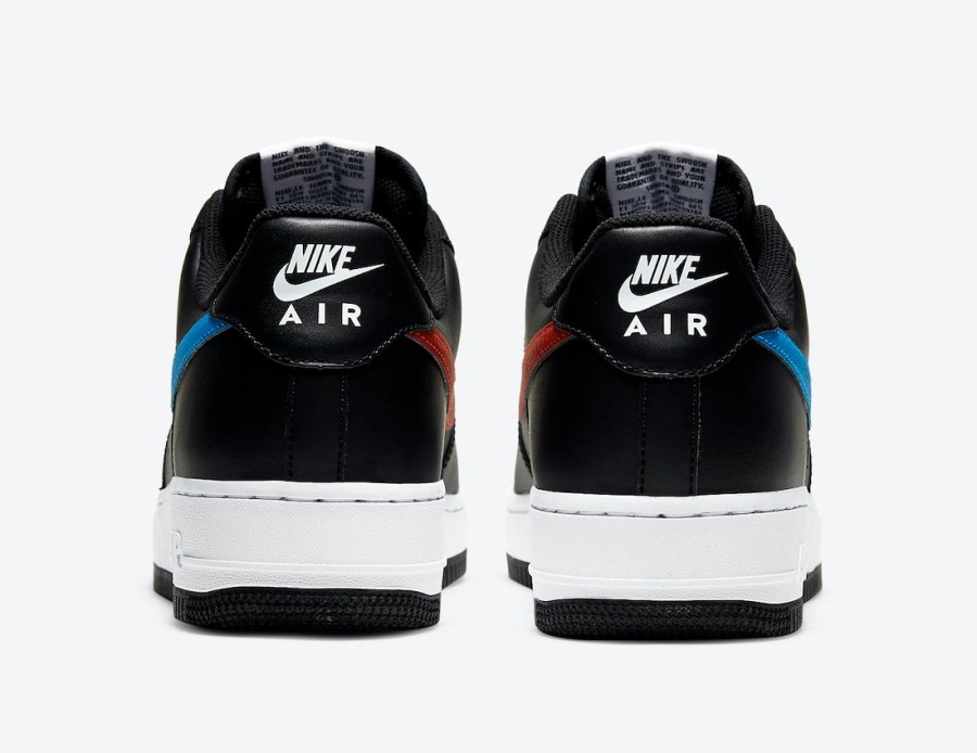 Nike AIR FORCE 1 Black Blue Red (CT2816 001)