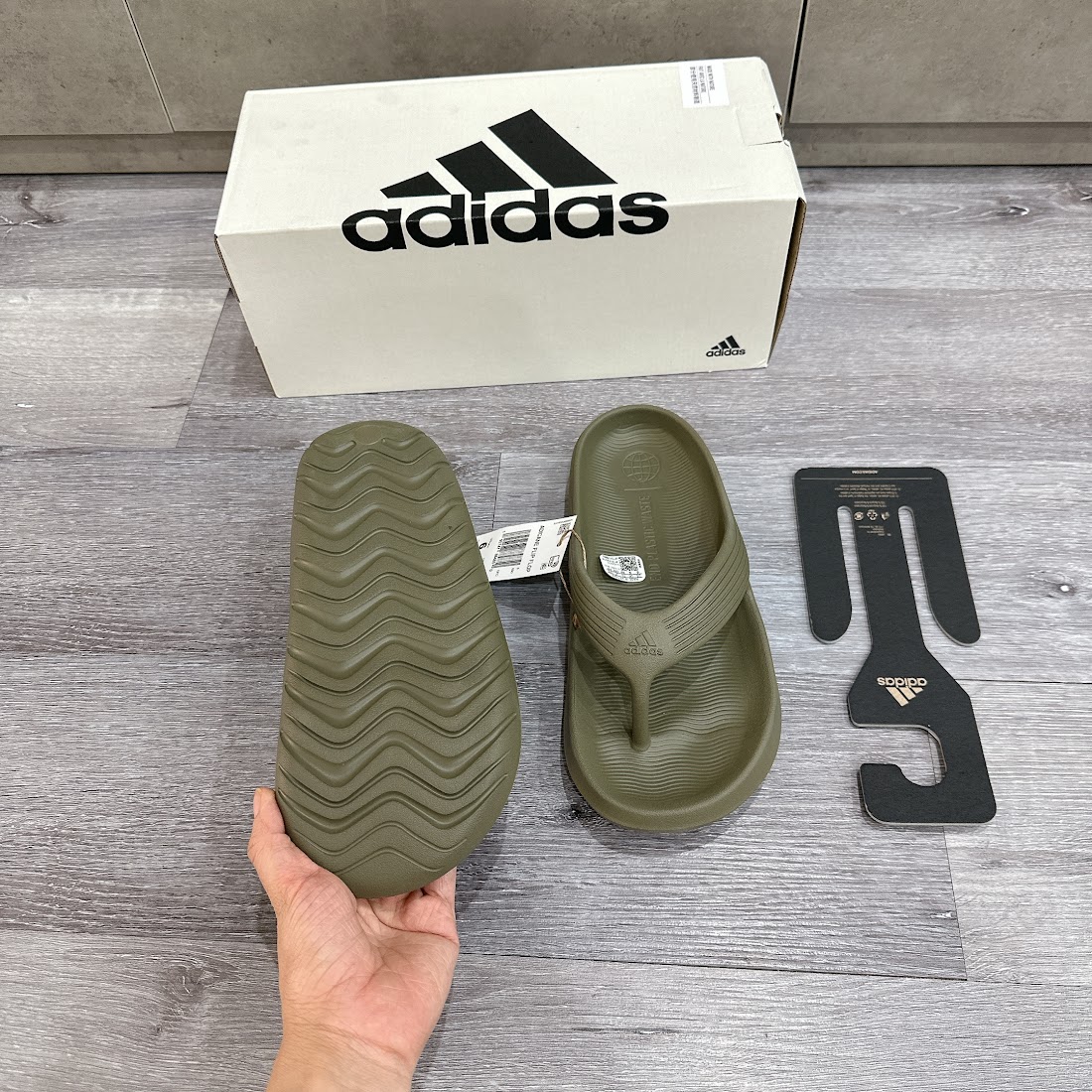 Dép Adidas Xỏ Ngón Adicane Flip-Flops Olive Strata [ HQ9920 ]