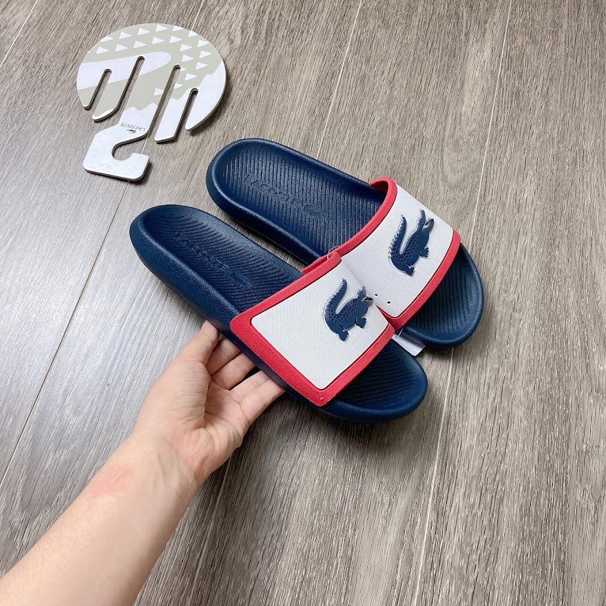 Dép Lacoste Croco Slide TRI 2 CMA Navy White