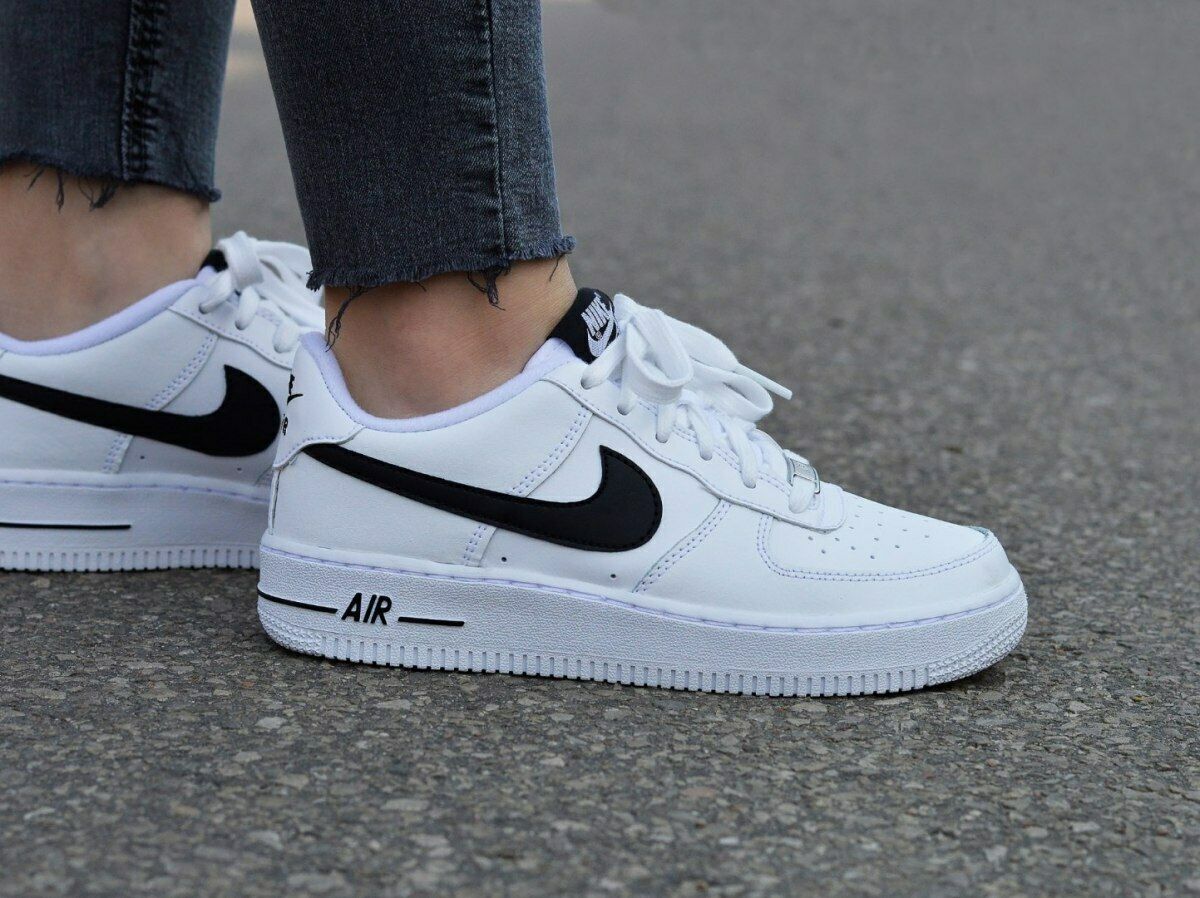 Giày Nữ Nike AF1 AN20 GS Logo đen CT7724-100