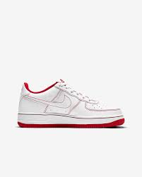 Giày Nữ Nike AF1 GS viền đỏ CW1575-100