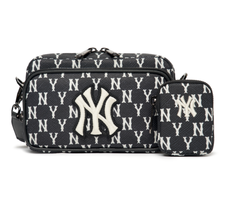 TÚI MLB Monogram Mini Crossbody NY Màu Đen 18x11.5 [ 3ACRS012N-50BKS ]