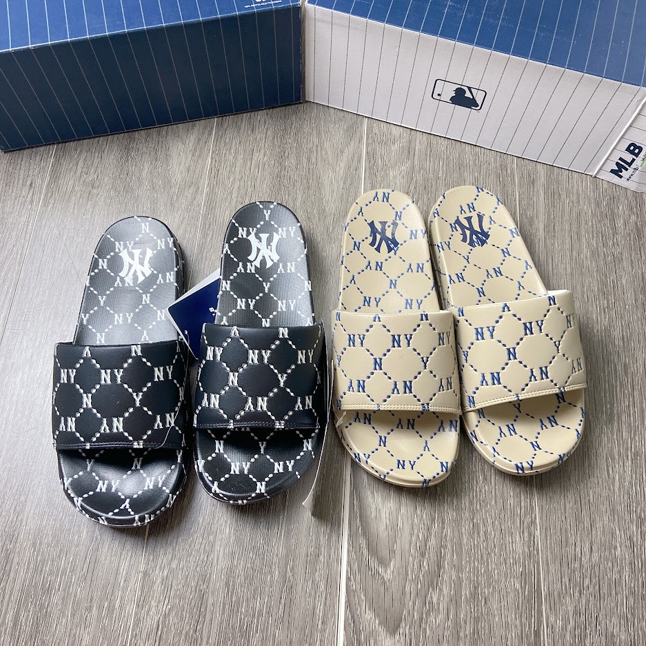 Dép MLB MOUND DIA MONO NY Màu nâu [ 3ALPAD123-50BGS ]