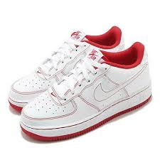 Giày Nữ Nike AF1 GS viền đỏ CW1575-100