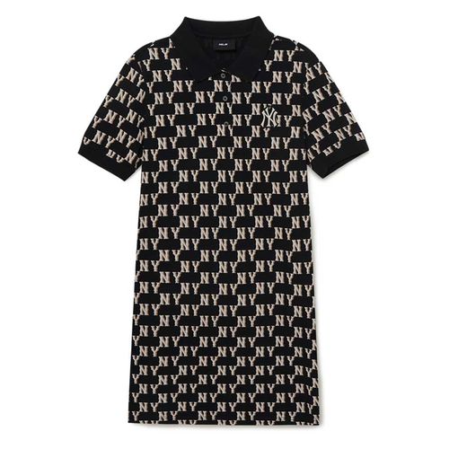 Váy Polo MLB Monogram New York Yankees Màu Đen [ 3FOPM0233-50BKS ]