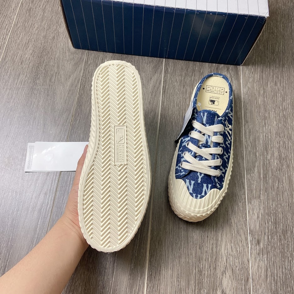 Giày MLB Mule MONO Denim Xanh Đậm [ 32SHSD111-50N ]