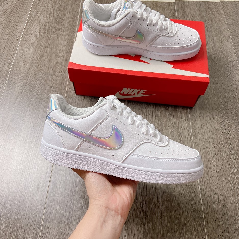 Giày Nike COURT VISION LOW logo lấp lánh CW5596-100