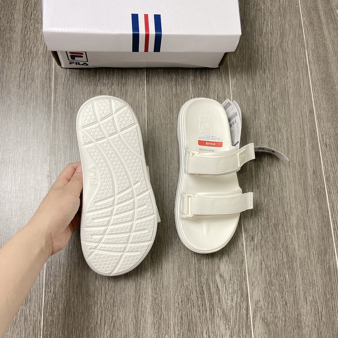 Dép Sandal Không Quai FILA PONG SD Mẫu mới 2022 White [1SM01935E-920]