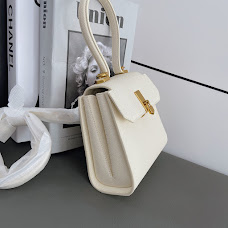 Túi Charles & Keith Geometric Top Handle Chain-Link Bag - Cream [ CK2-50270882-1 ]