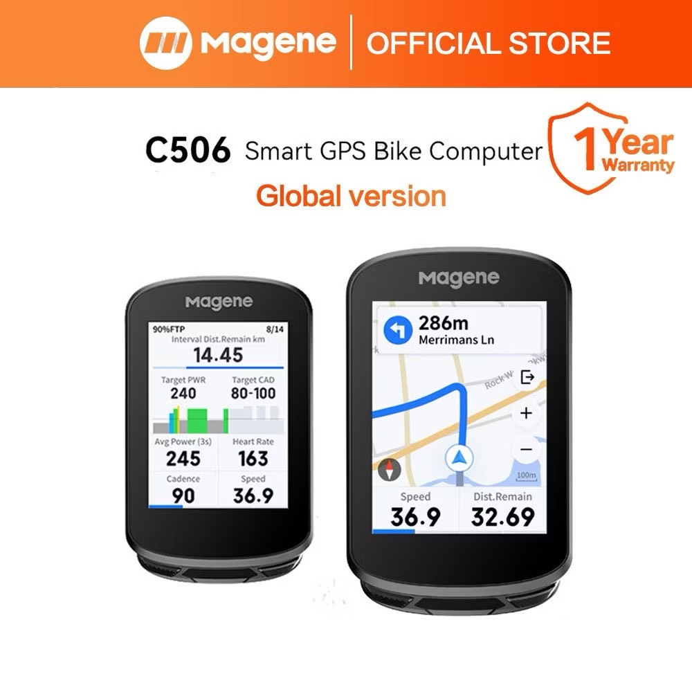 Đồng hồ xe đạp MAGENE C506 GPS màn hình cảm ứng 2.4" fullbox chính hãng