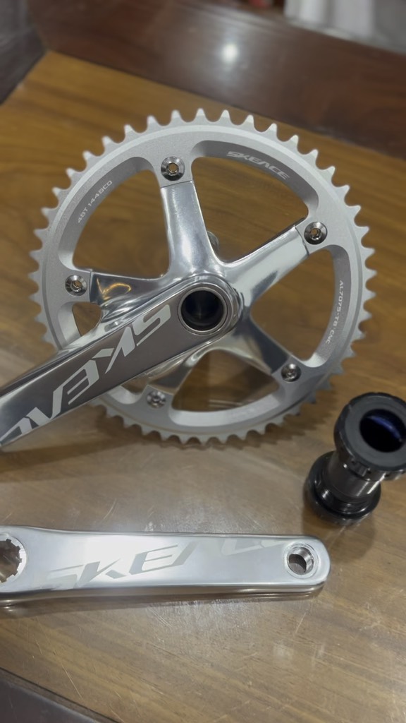 Giò dĩa trục rỗng SKEACE 48T-165mm kèm BB68