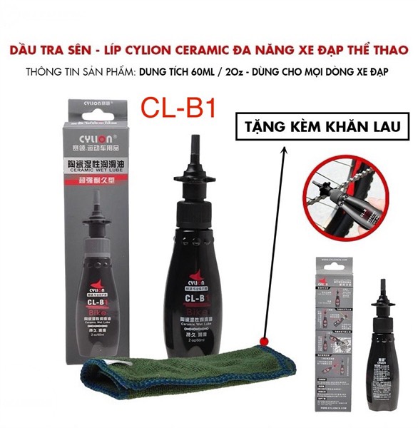 Dầu tra sên xe đạp CYLION CL-B1 60mm kèm khăn