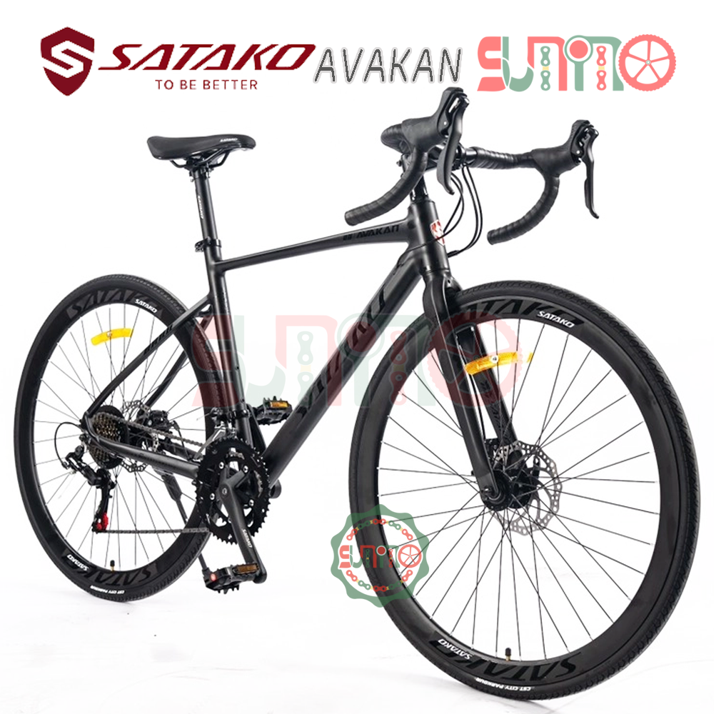 Xe đạp đua nhôm SATAKO Avakan tay lắc R7(2x7speed) 2024
