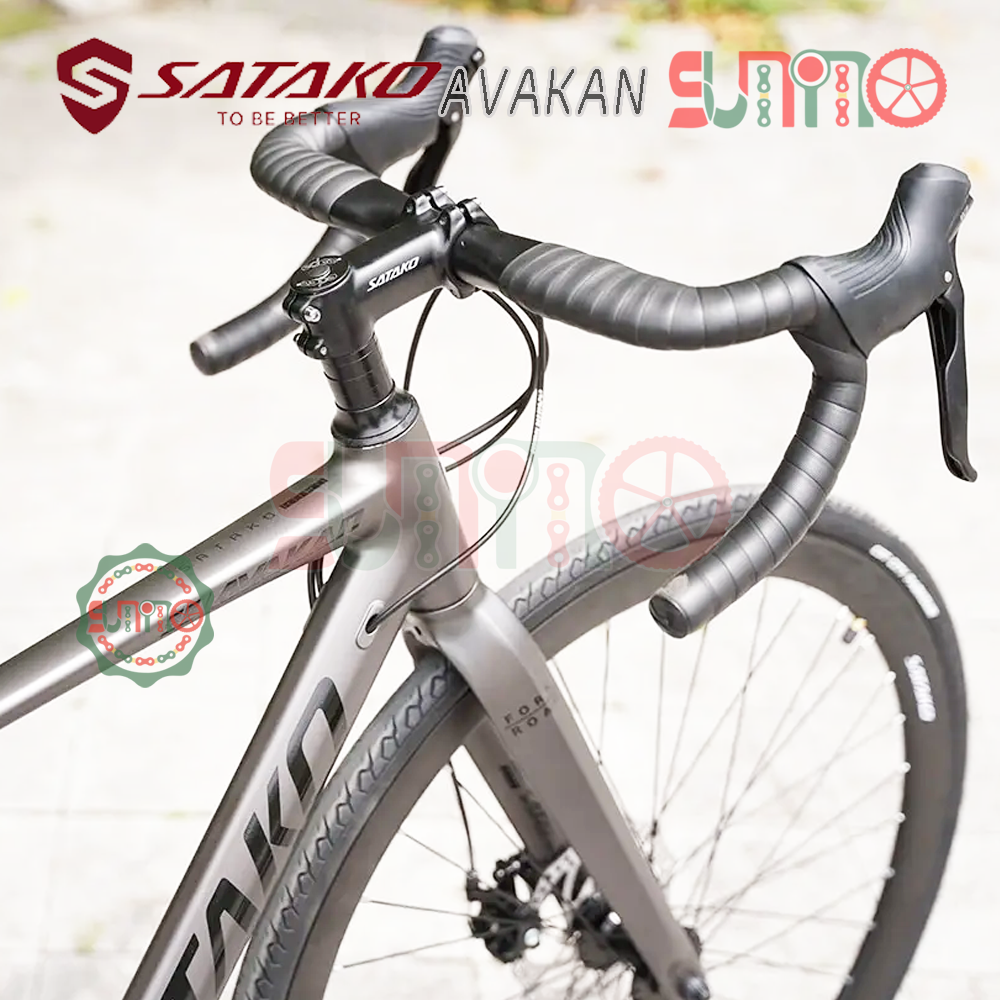 Xe đạp đua nhôm SATAKO Avakan tay lắc R7(2x7speed) 2024