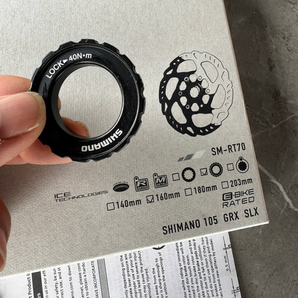 Dĩa thắng center lock SHIMANO RT70 China ICE tản nhiệt chính hãng