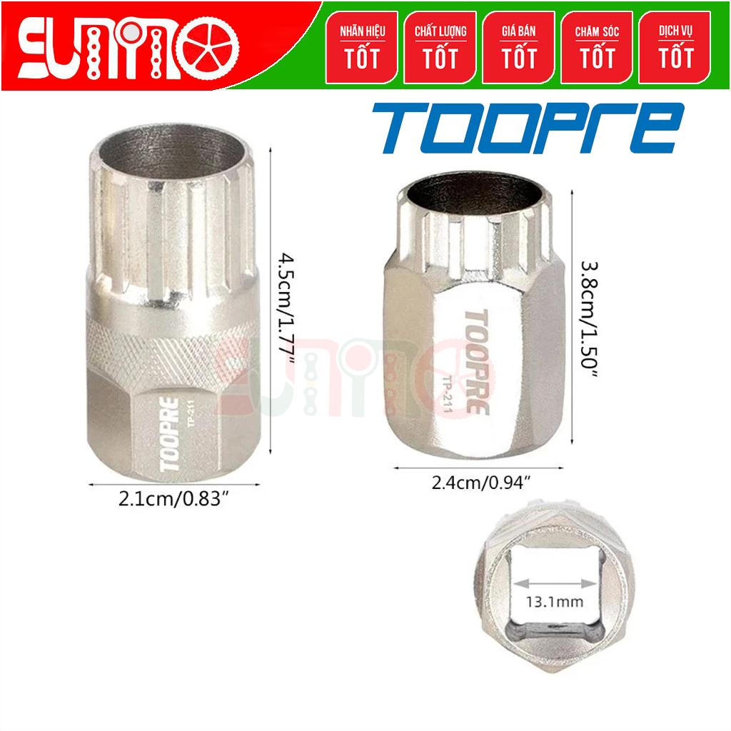 Cảo líp xe đạp TOOPRE TP-211 thép xi bạc