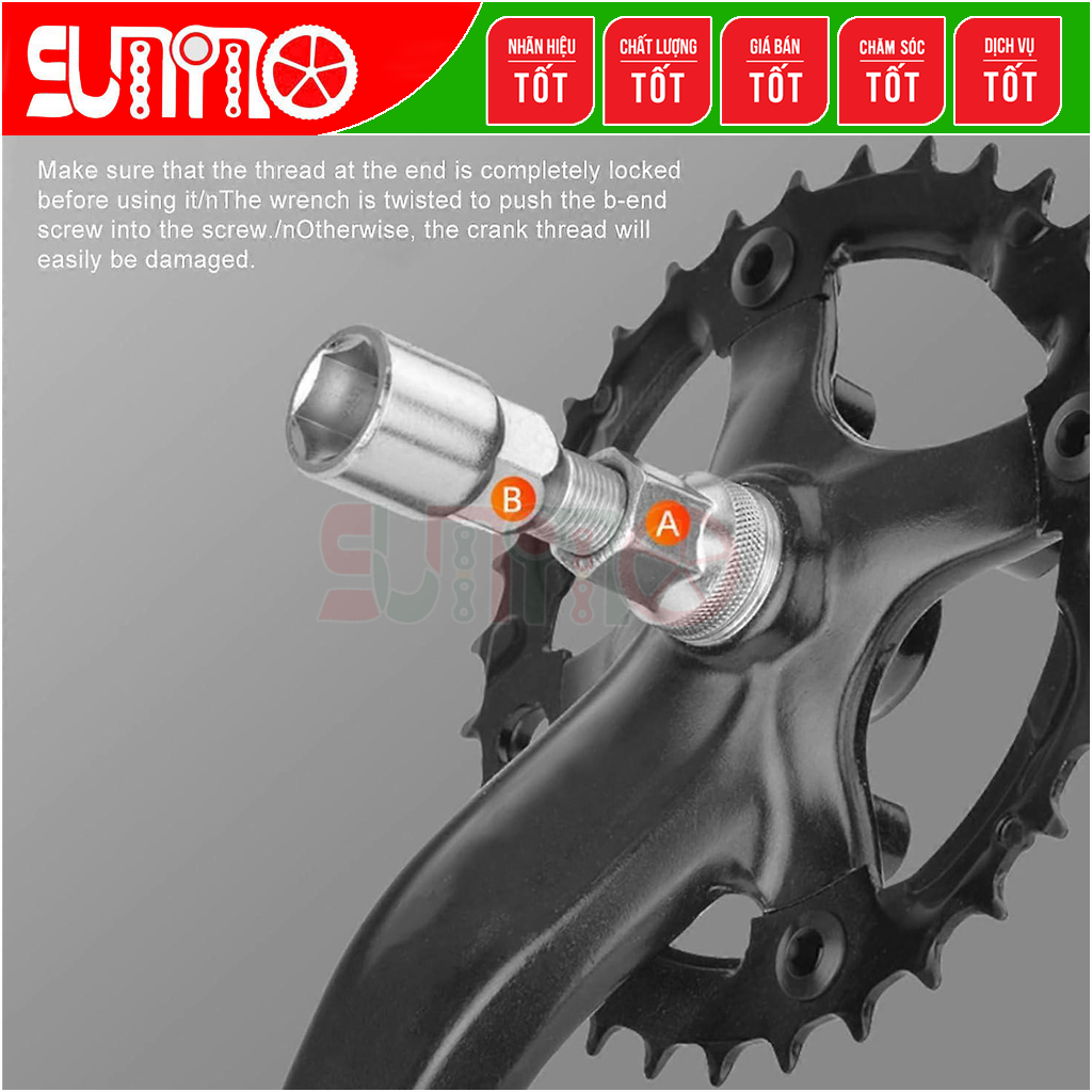 Cảo giò dĩa xe đạp TOOPRE TP-202 thép xi