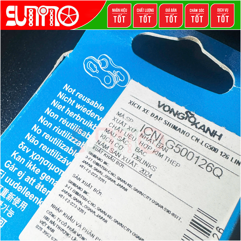 [Japan chính hãng] Sên xe đạp SHIMANO LG500 quick link 9/10/11speed