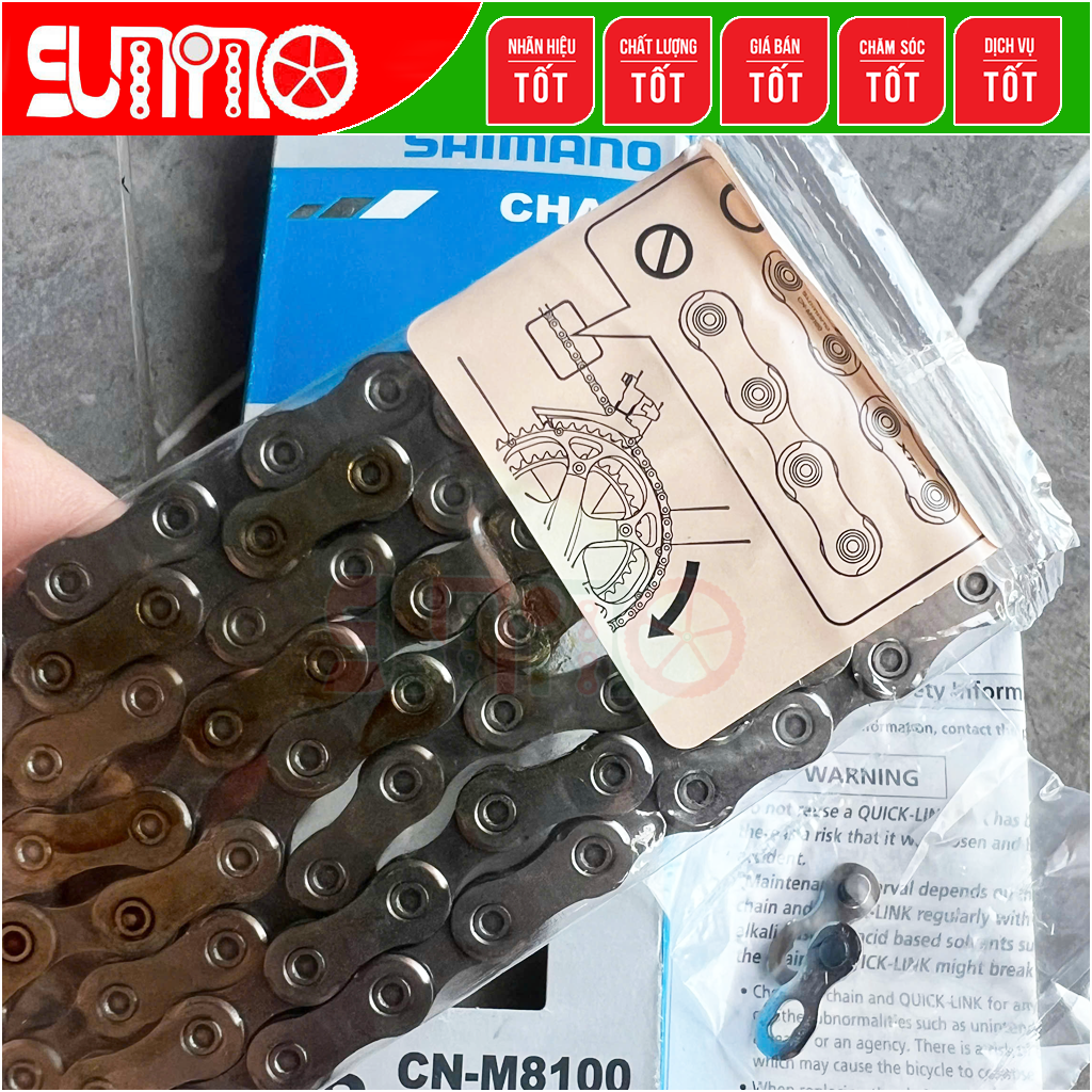 [Japan chính hãng] Sên xe đạp SHIMANO M8100 quick link 12speed