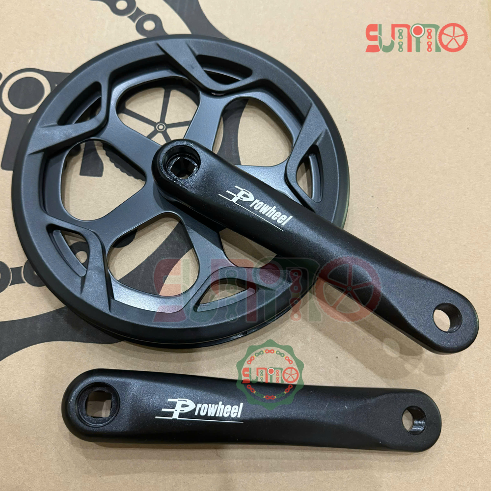 Giò dĩa cốt vuông 1 tầng PROWHEEL nhôm dĩa thép chắn dĩa 2 mặt
