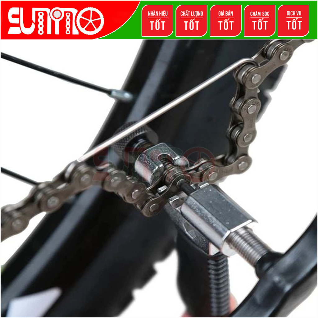 Cảo sên xe đạp THÉP xi tay nhựa  kèm móc sên