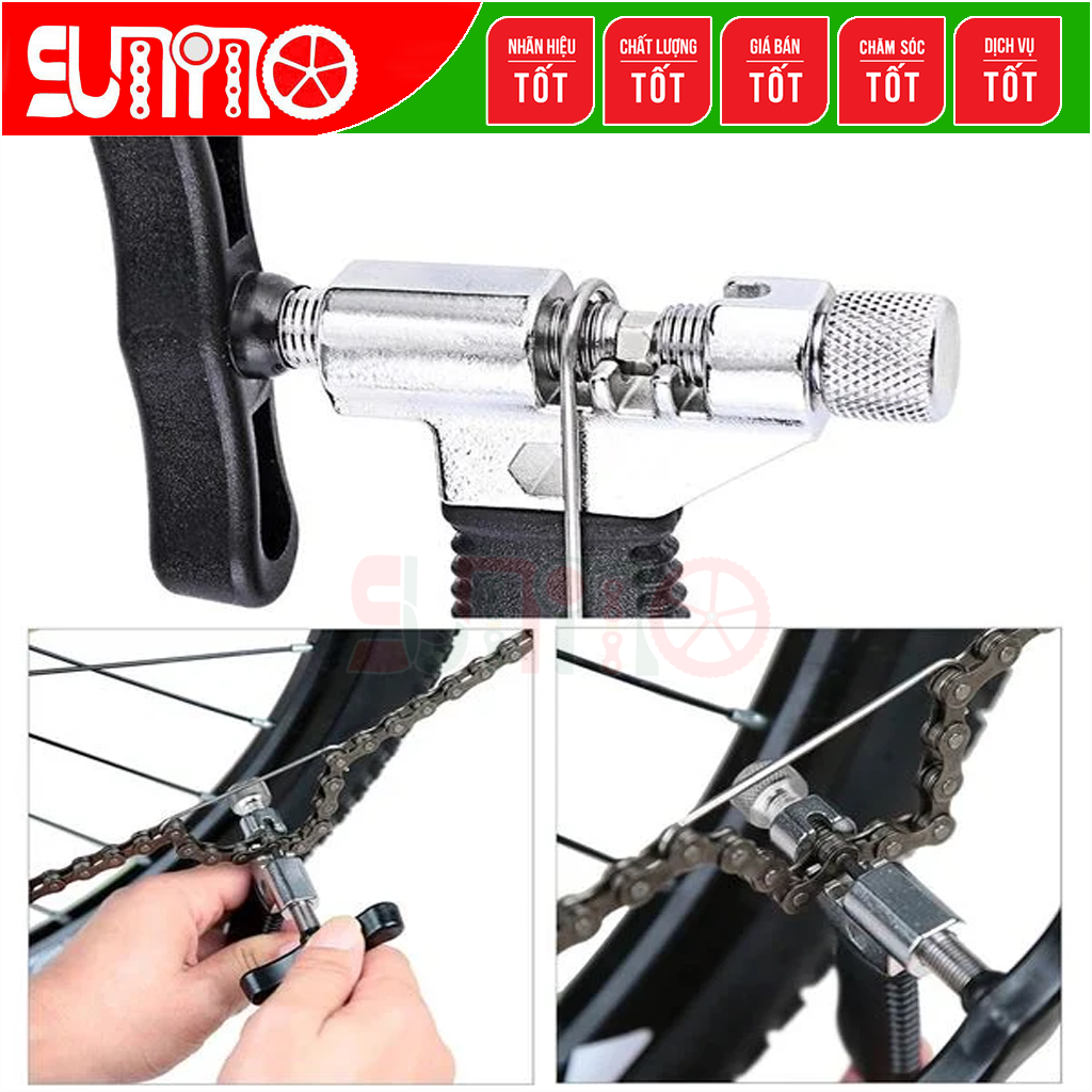 Cảo sên xe đạp THÉP xi tay nhựa  kèm móc sên