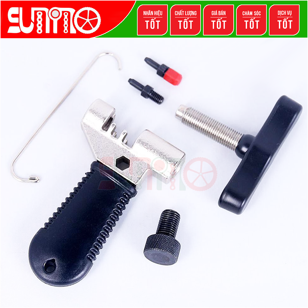 Cảo sên xe đạp THÉP xi tay nhựa  kèm móc sên