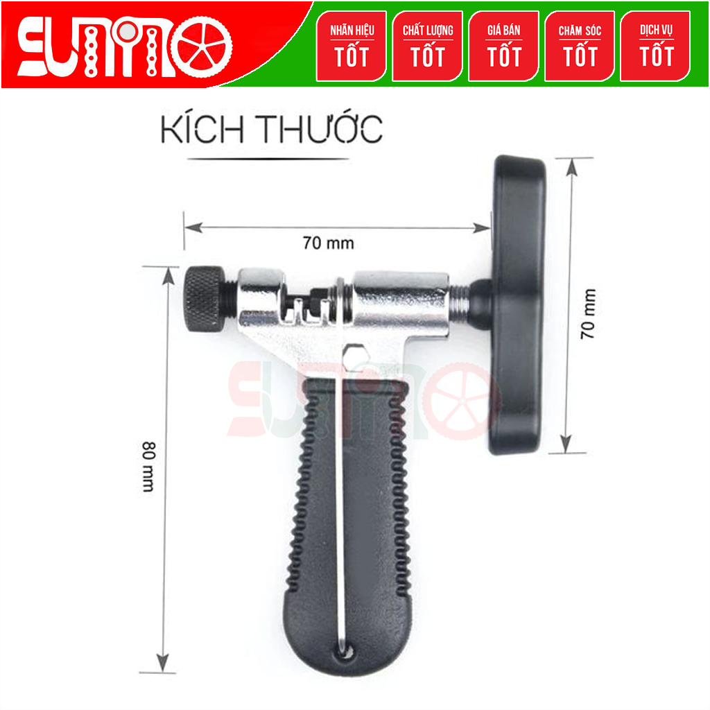 Cảo sên xe đạp THÉP xi tay nhựa  kèm móc sên