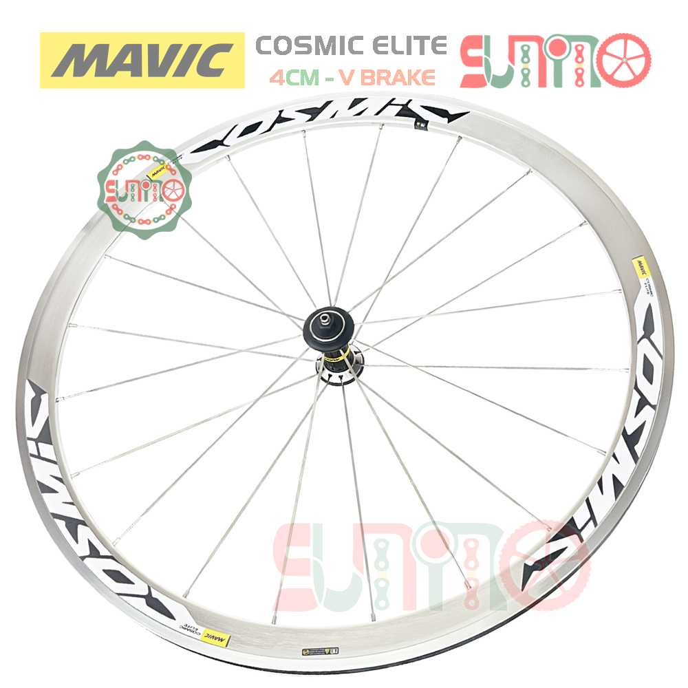 Vành bộ nhôm 4cm xe đạp road MAVIC Cosmic Elite hub QR cối thả HG thắng vành