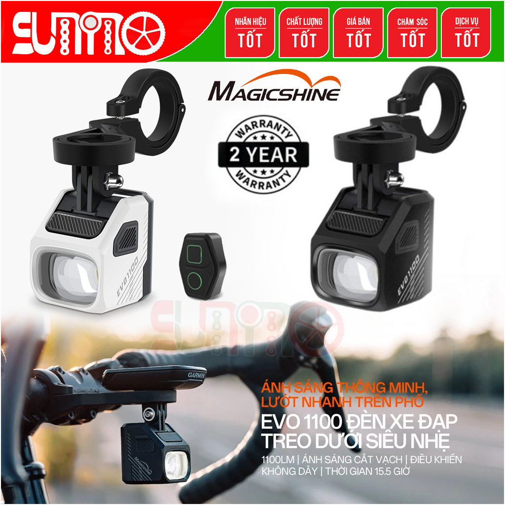 Đèn xe đap MAGICSHINE Evo 1100 kèm bát gắn fullbox chính hãng