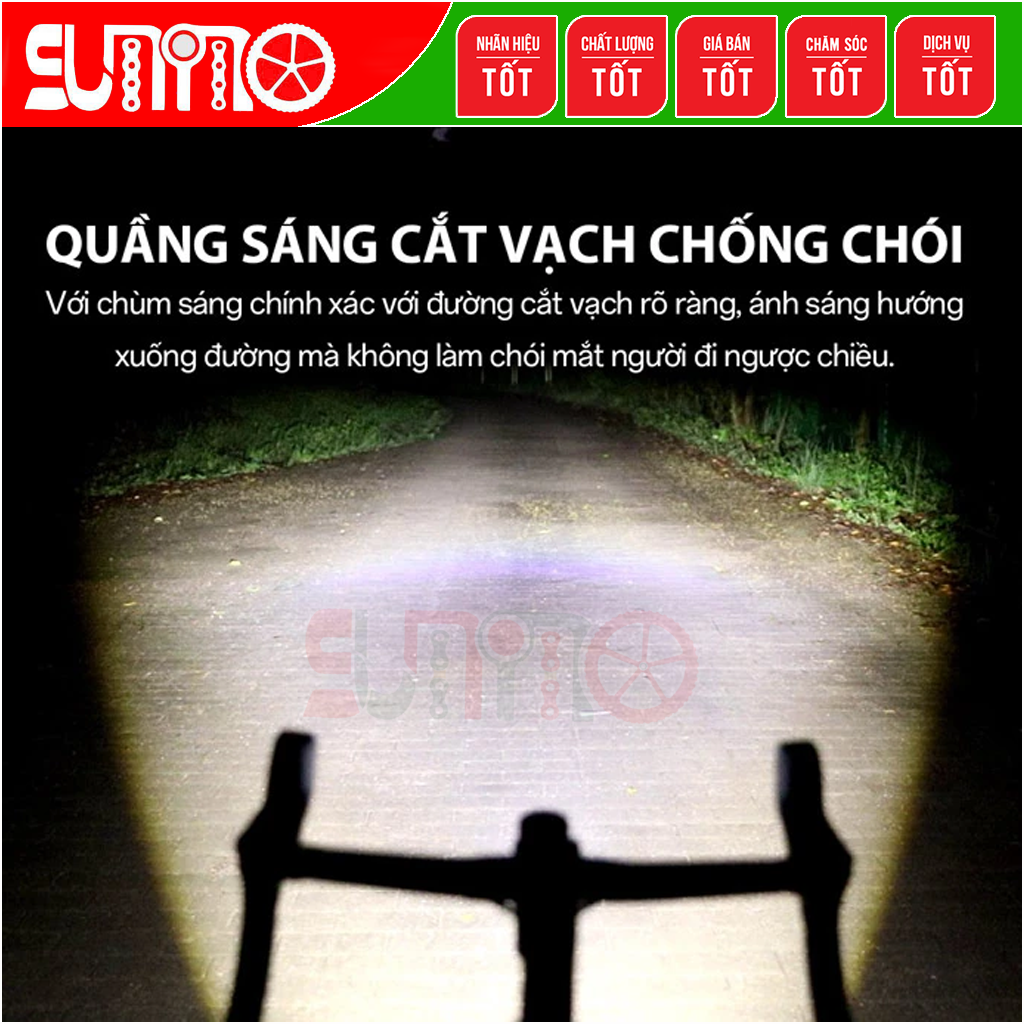 Đèn xe đap MAGICSHINE Evo 1100 kèm bát gắn fullbox chính hãng