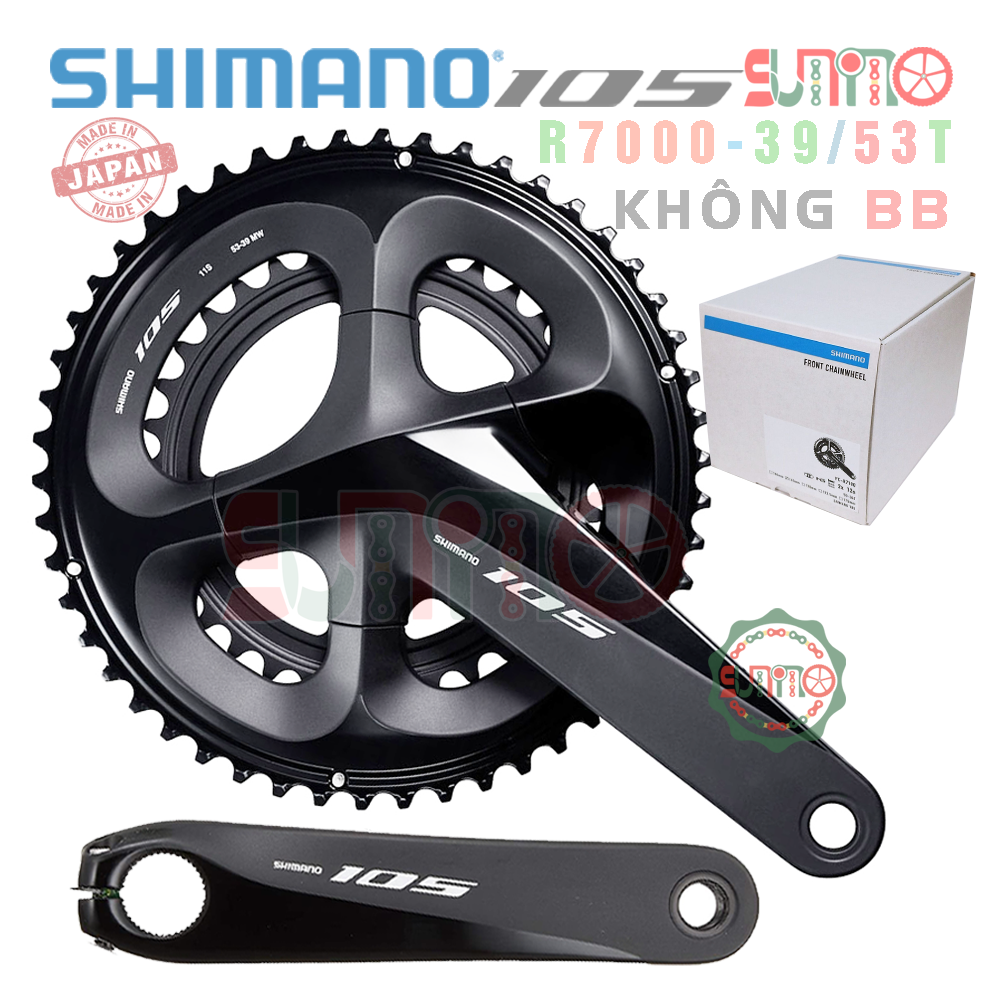 Giò dĩa cốt rỗng SHIMANO 105 R7000 39/53T-170mm chính hãng