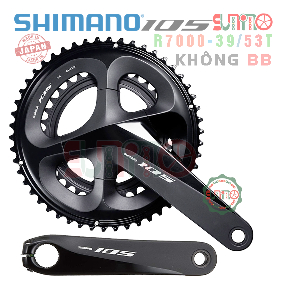 Giò dĩa cốt rỗng SHIMANO 105 R7000 39/53T-170mm chính hãng
