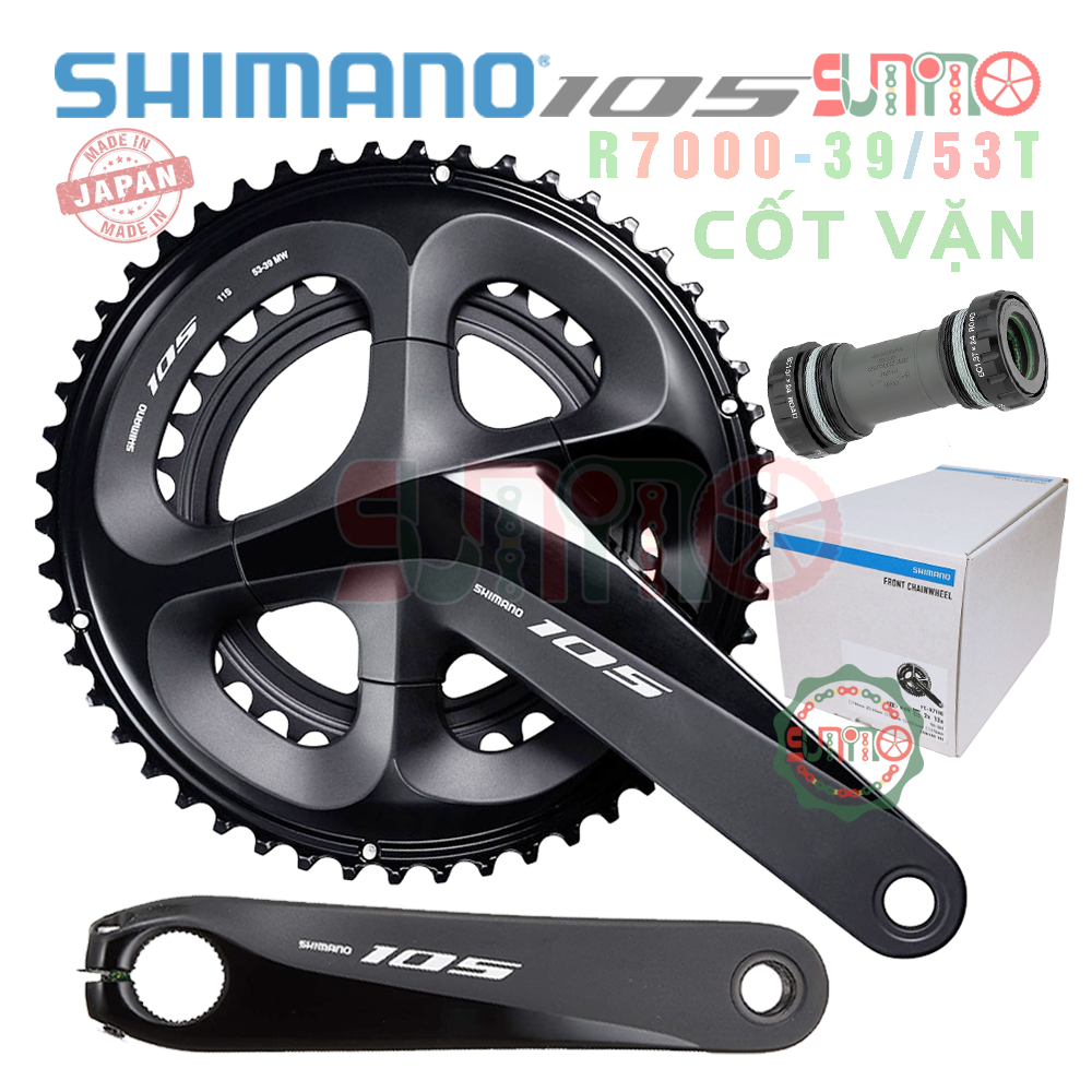 Giò dĩa cốt rỗng SHIMANO 105 R7000 39/53T-170mm chính hãng