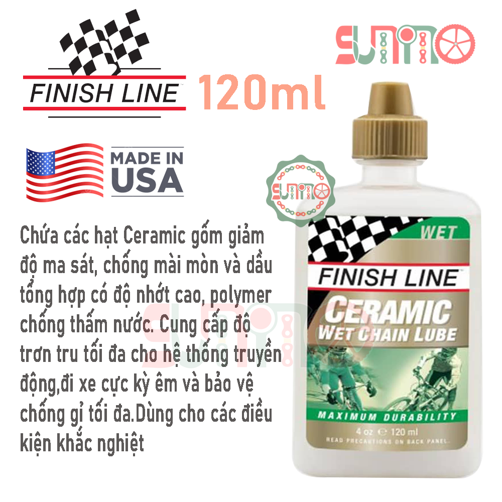 Dầu tra sên xe đạp FINISH LINE 120ml chính hãng