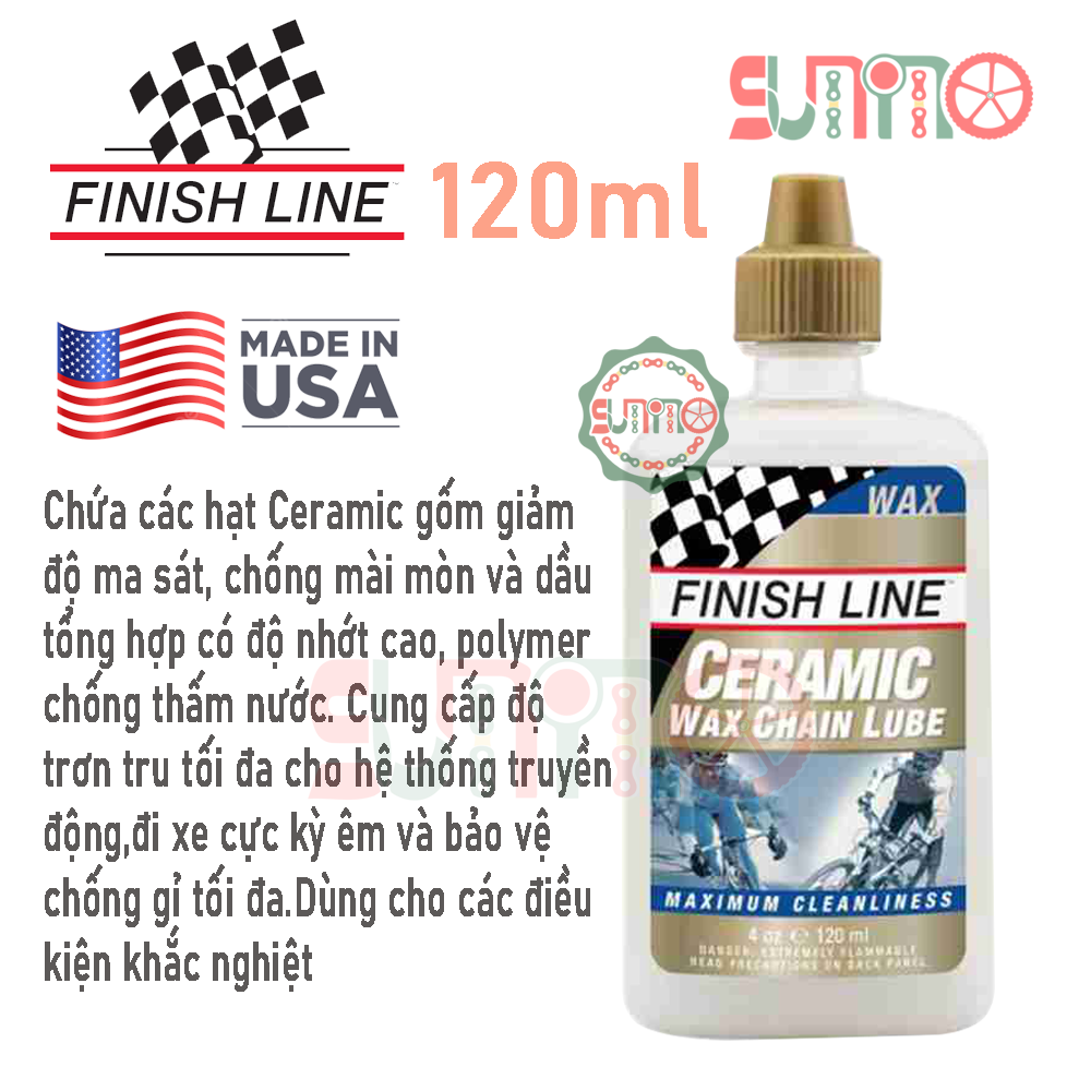 Dầu tra sên xe đạp FINISH LINE 120ml chính hãng