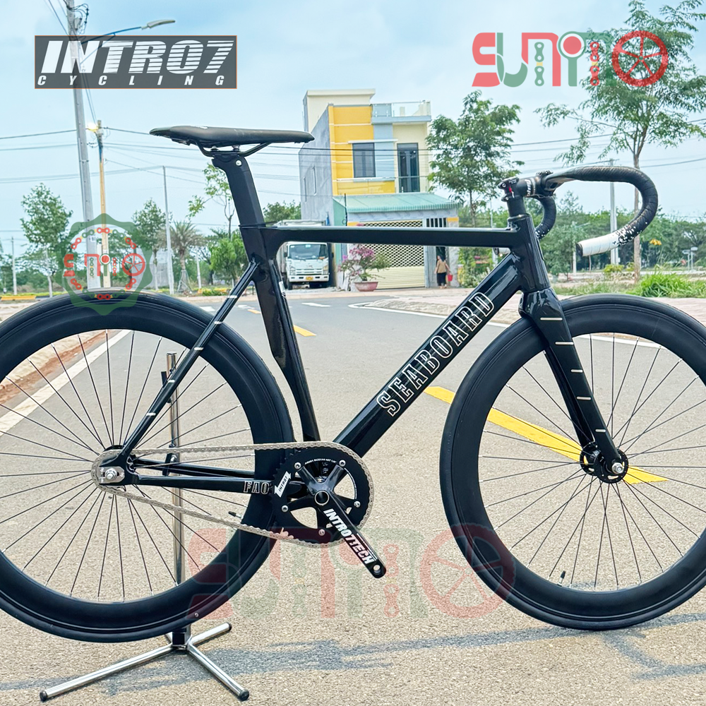 Giò dĩa cốt rỗng INTRO7 Tech 48T kèm BB73 gắn xe đạp fixed gear