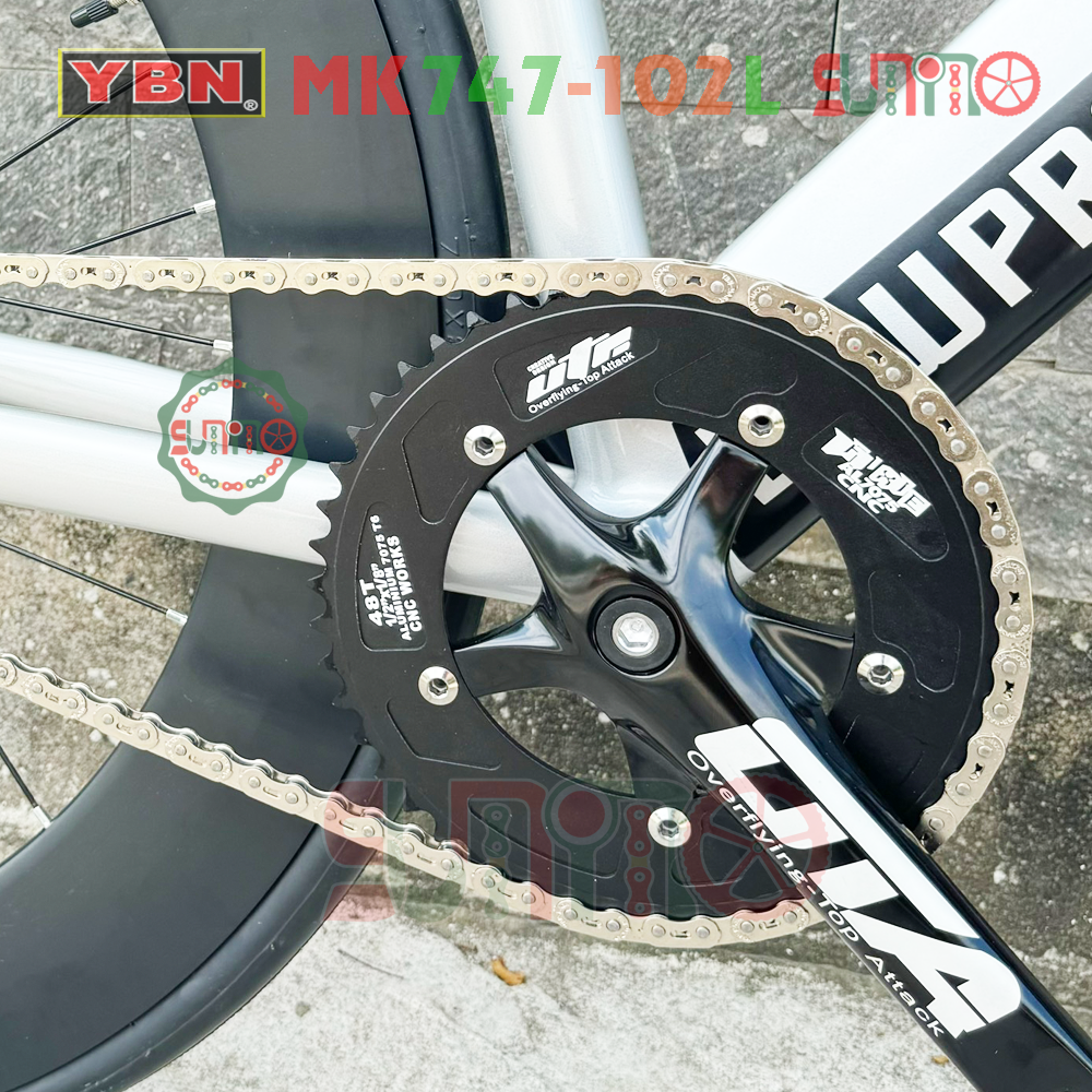 Sên xe đạp YBN KM747 102L single speed gắn xe BMX, fixed gear