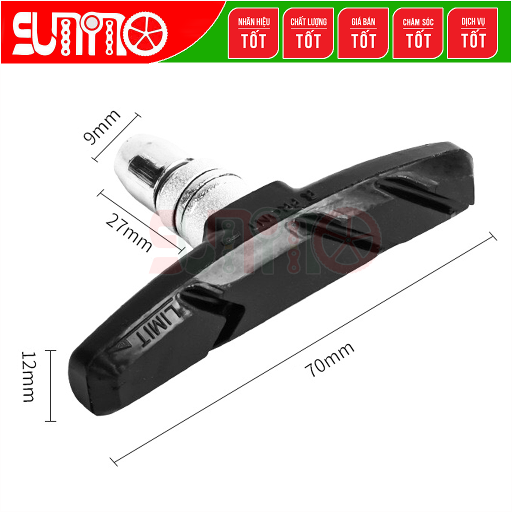 Gôm thắng xe đạp SHUANGJIE MTB brake pads đế cao su