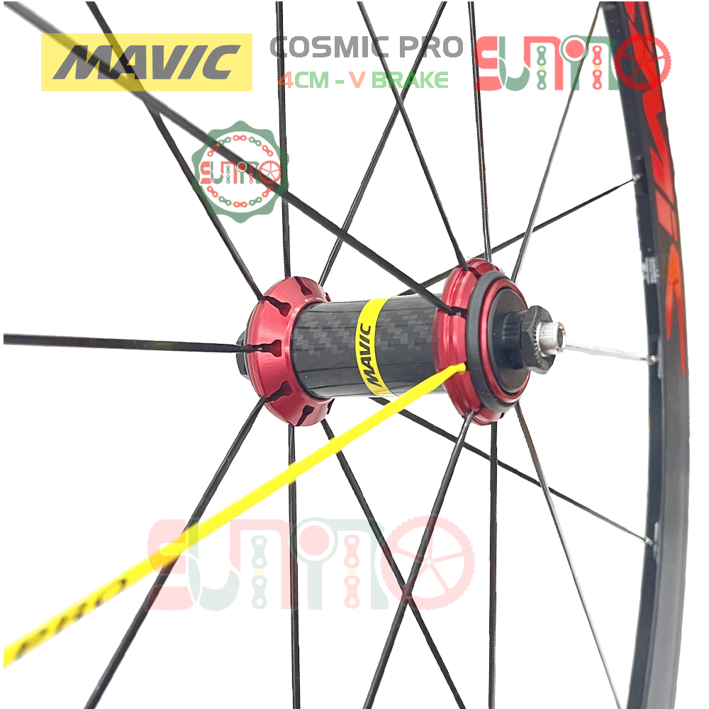 Vành bộ nhôm 4cm xe đạp road MAVIC Cosmic Pro hub QR áo carbon cối thả HG thắng vành