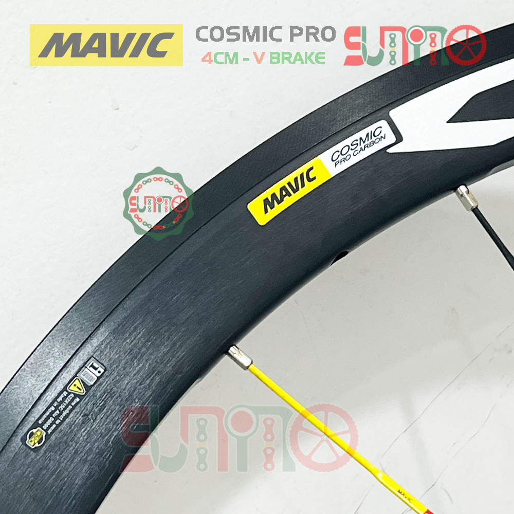 Vành bộ nhôm 4cm xe đạp road MAVIC Cosmic Pro hub QR áo carbon cối thả HG thắng vành