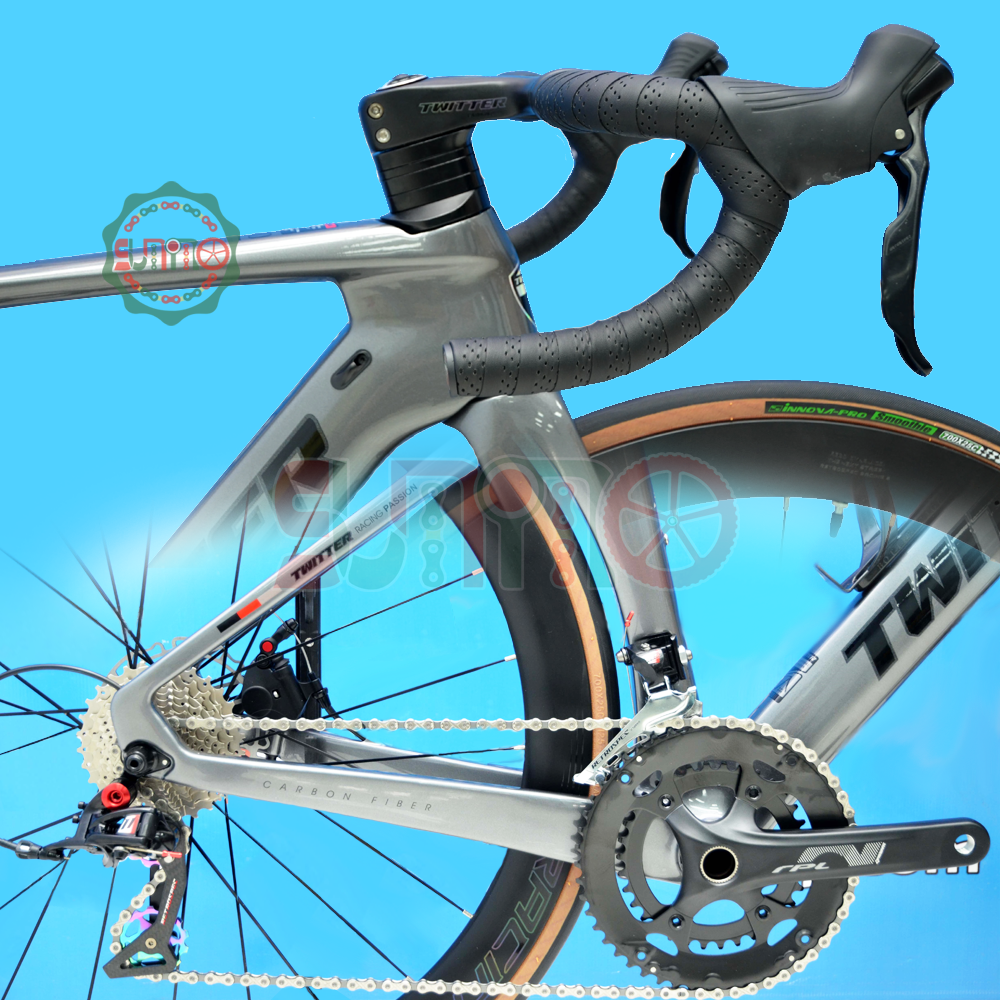 Xe đạp đua carbon TWITTER R10 RS-22S 2024 đen thắng dĩa