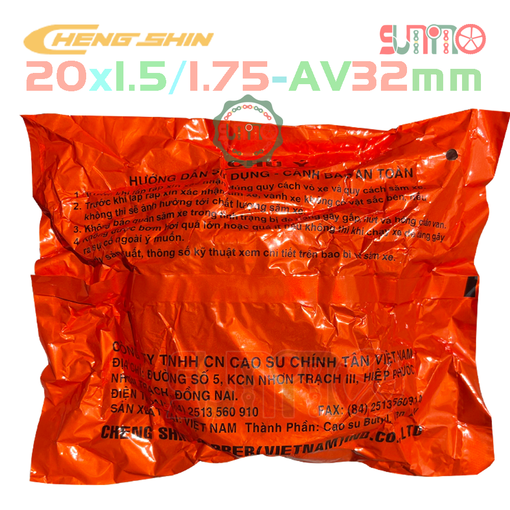 Ruột xe đạp CHENGSHIN 20x1.5/1.75 AV32 gắn xe đạp phổ thông