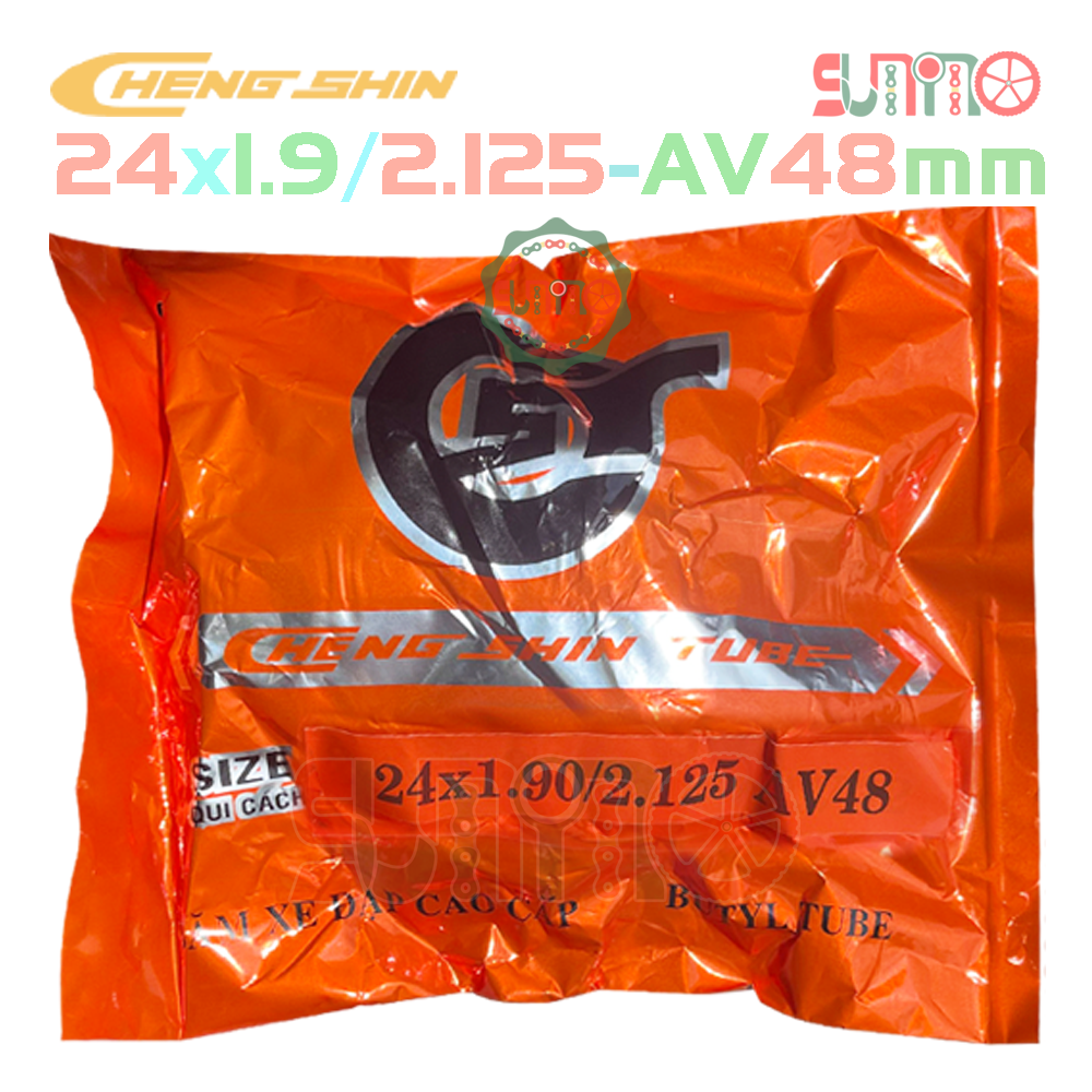 Ruột xe đạp CHENGSHIN 24x1.9/2.125 AV48 gắn xe đạp địa hình