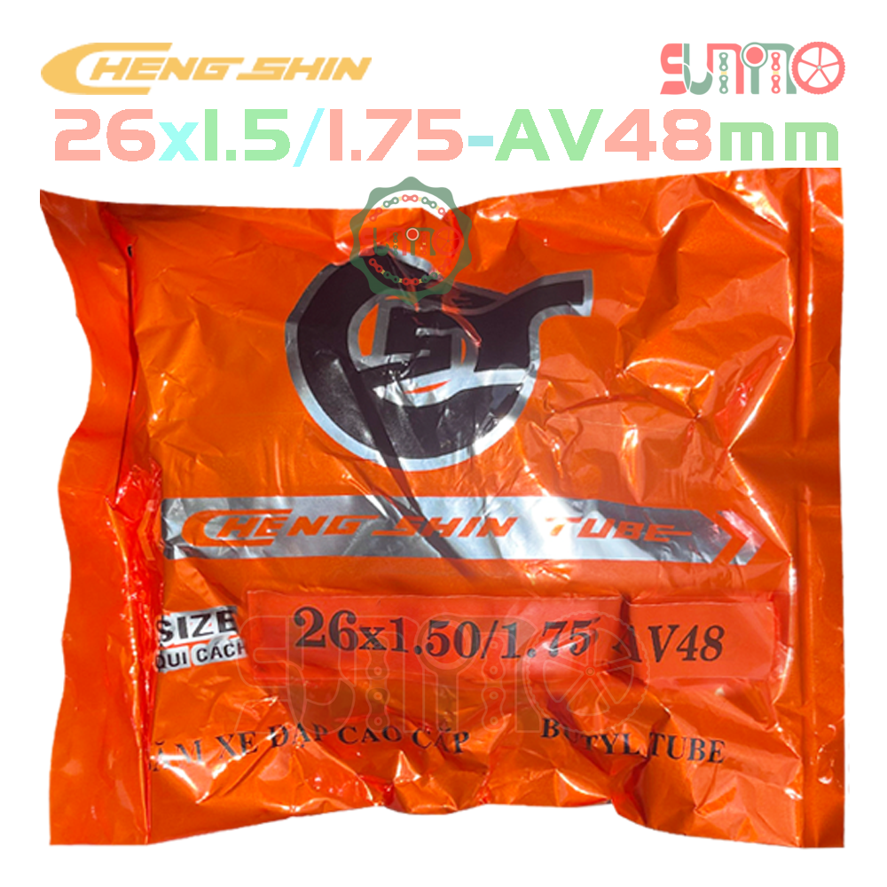 Ruột xe đạp CHENGSHIN 26x1.5/1.75 AV48 gắn xe đạp địa hình