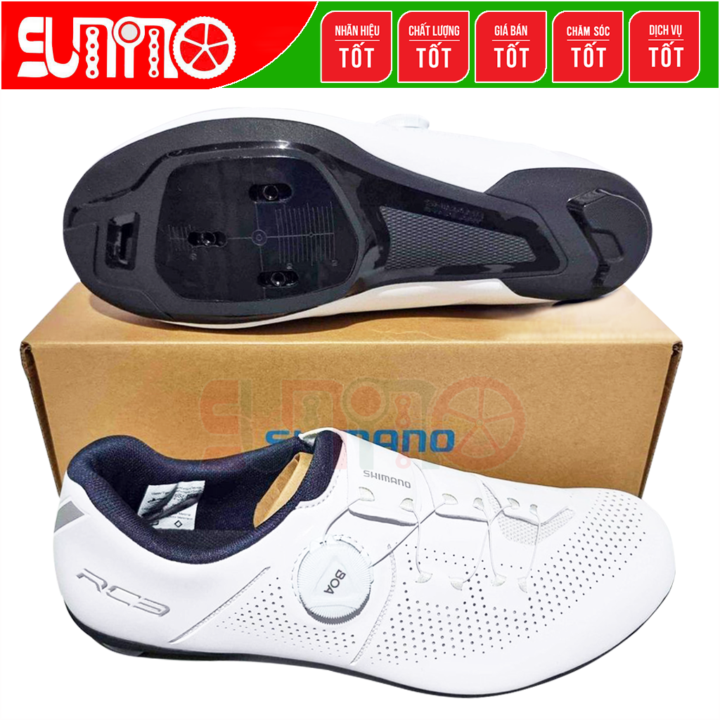 Giày can đạp xe road SHIMANO RC302 Wide fullbox chính hãng