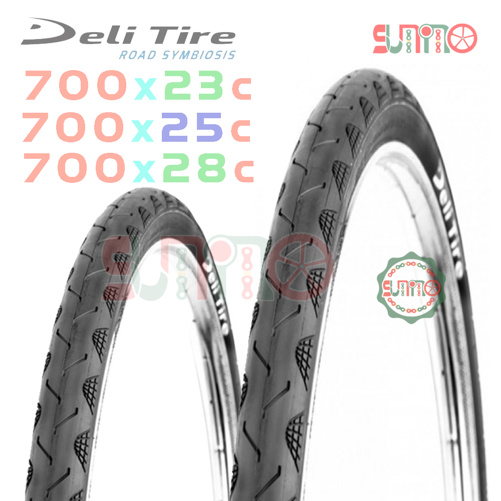 Vỏ tanh thép DELI S-601 đen gai sóng gắn xe đạp đua